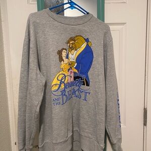 Disney Gray Beauty and the Beast Sweater